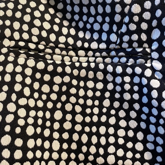 EKollins  Black White Gold Polka Dot Flat Front Trousers - Picture 6 of 10